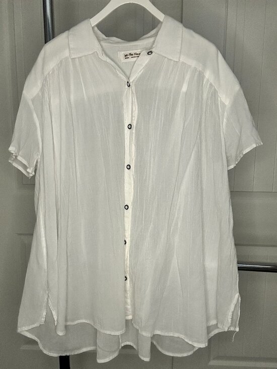 We The Free Tops - We The Free White Button-Up Top | size medium